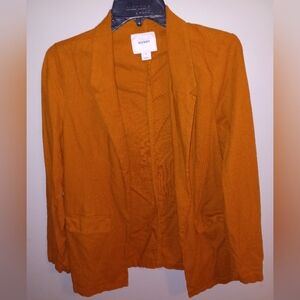 Old Navy Brown Linen Blazer